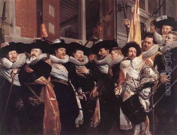 Officers of the Civic Guard of St Adrian 1630 Oil Painting - Hendrick Gerritsz Pot