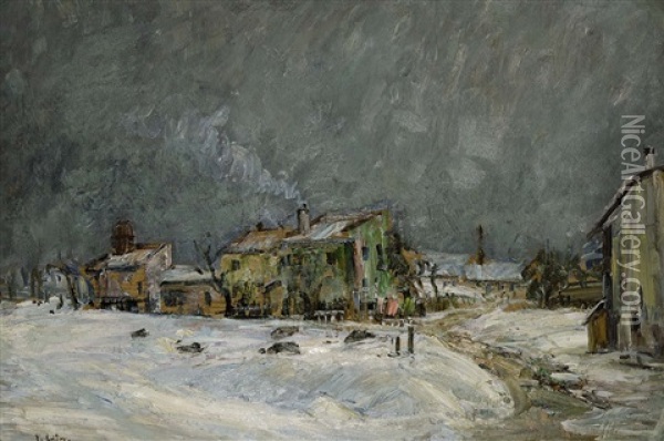 Winterlandschaft Oil Painting - Hans Heider