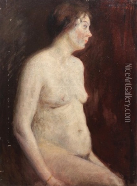Nu Feminin De Trois Quarts Oil Painting - Francis Morton-Johnson