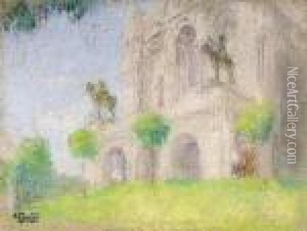 Monuments Parisiens Et Paysage Oil Painting - Ernest Quost