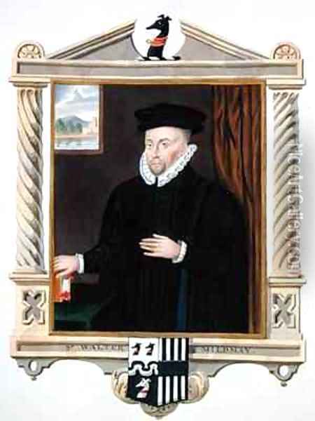 Portrait of Sir Walter Mildmay from Memoirs of the Court of Queen Elizabeth Oil Painting - Sarah Countess of Essex