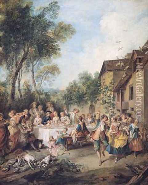 Wedding Feast in the Village Oil Painting - Nicolas Lancret