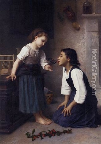 Le Becquee Oil Painting - Elizabeth Jane Gardner Bouguereau