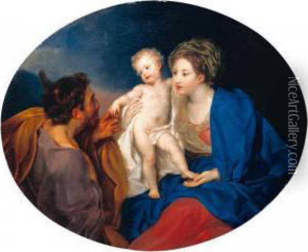 The Madonna And Child With A Shepherd Oil Painting - Anton von Maron