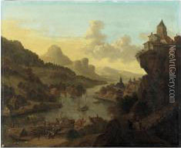 Paysage De La Vallee Du Rhin Oil Painting - Jan de Baen