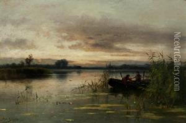 Sunset Oil Painting - Piet Schipperus
