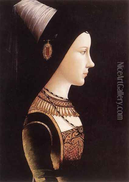 Mary of Burgundy c. 1490 Oil Painting - Michael Pacher