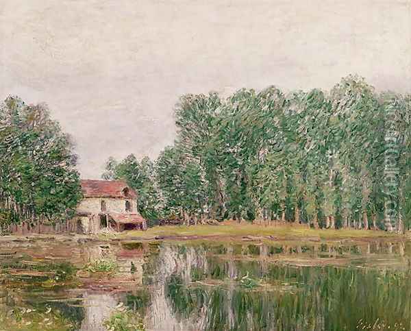 The Banks of the Canal at Moret-sur-Loing, 1892 Oil Painting - Alfred Sisley