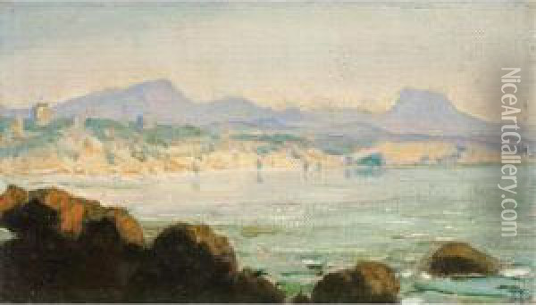 Bay Scene Oil Painting - Vasily Polenov