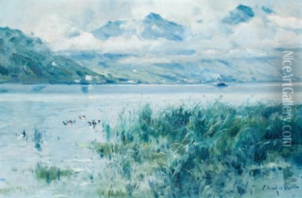 Paisaje Oil Painting - Eliseo Meifren y Roig