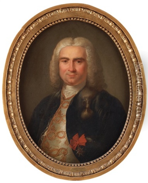 Portrait Of A Nobleman Oil Painting - Louis Tocque