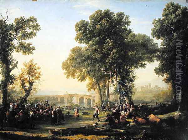 The Village Festival, 1639 Oil Painting - Claude Lorrain (Gellee)