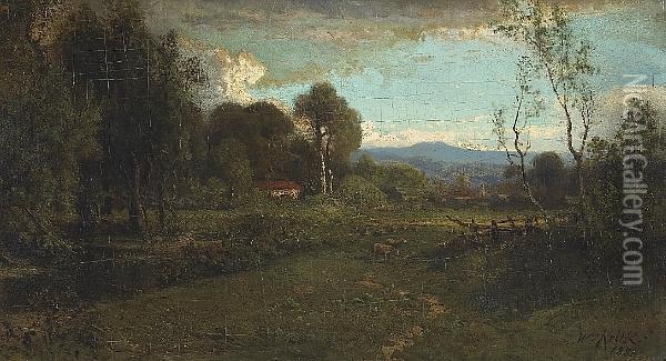 Pastoral Landscape Oil Painting - William Keith