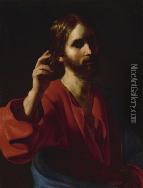 Christ Blessing Oil Painting - Bartolomeo Manfredi