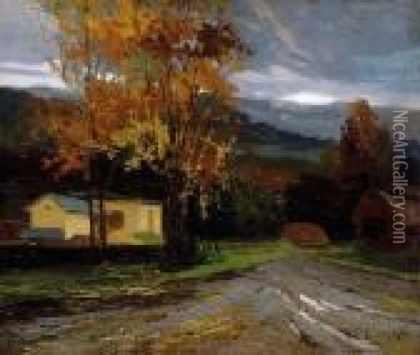 September Oil Painting - Antal Berkes