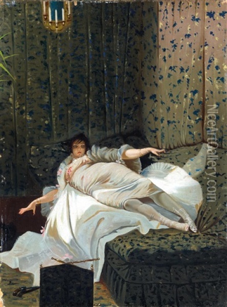 La Femme De Claude Oil Painting - Francesco Mosso