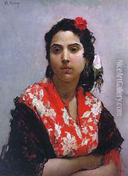 A Gypsy Oil Painting - Raimundo de Madrazo y Garreta