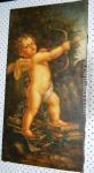 Cupid Bambino Oil Painting - Domenico Piola