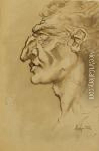 Profil D'homme Oil Painting - Louis Anquetin