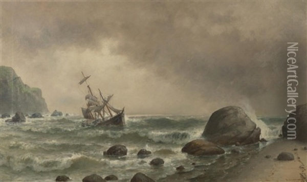 Off The Breakers Oil Painting - William Alexander Coulter