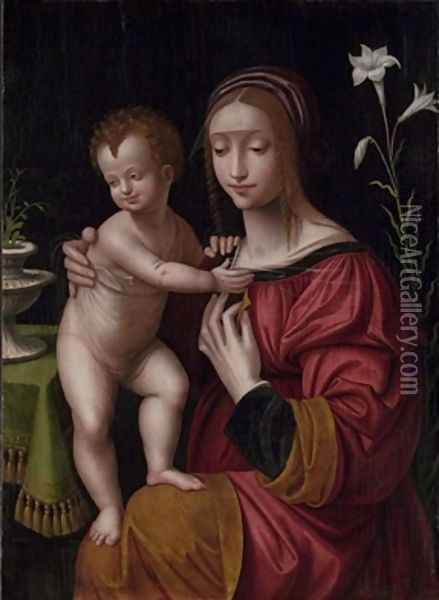Madonna and Child Oil Painting - Bernardino Luini