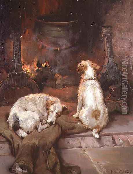 By the Hearth, 1894 Oil Painting - Philip Eustace Stretton