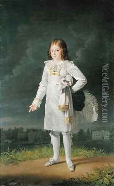 Frederic Napoleon 1815-33 Prince Bacciochi Oil Painting - Barbara Krafft
