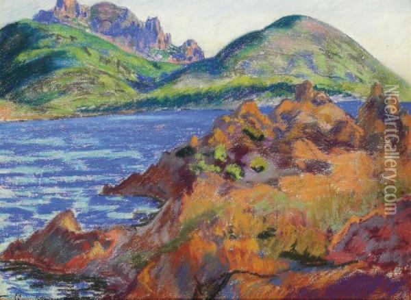 La Mer A Agay Oil Painting - Armand Guillaumin