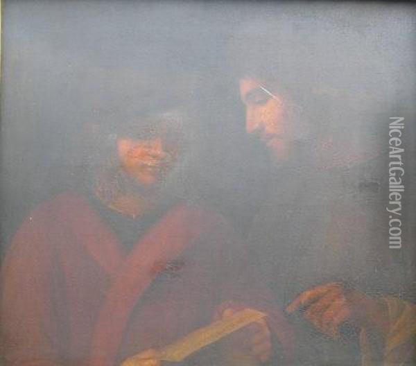 The Scholar Oil Painting - Tiziano Vecellio (Titian)
