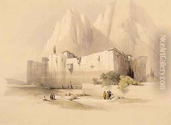 The Convent of St. Catherine, Mount Sinai, February 21st 1839, plate 109 from Volume III of The Holy Land, engraved by Louis Haghe 1806-85 pub. 1849 Oil Painting - David Roberts
