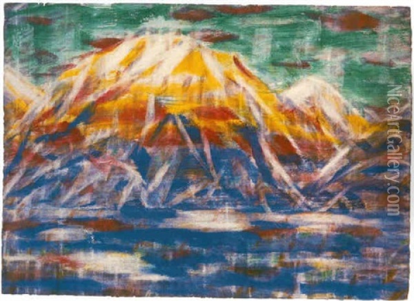 Der Gelbe Berg (monte Tamaro) Oil Painting - Christian Rohlfs