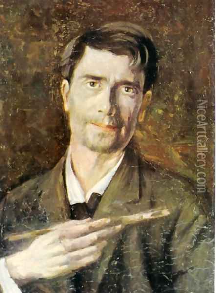 A Housepainter (self-portrait), 1907 Oil Painting - Stefan Luchian