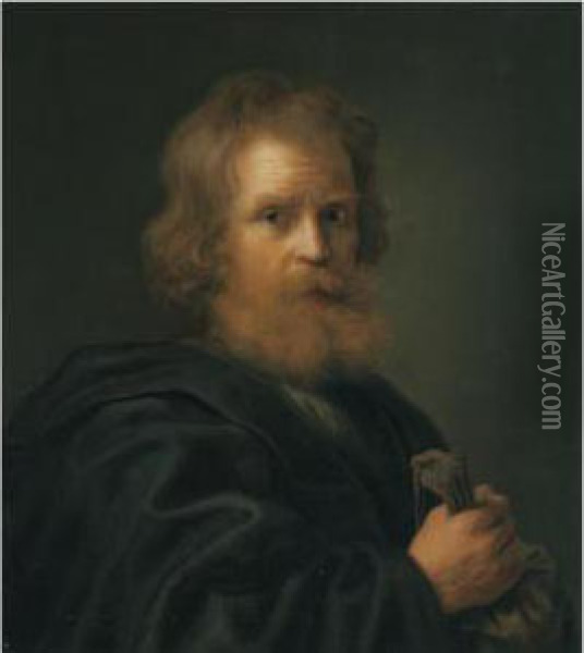 Portrait Of A Bearded Man Oil Painting - Pieter Harmensz Verelst