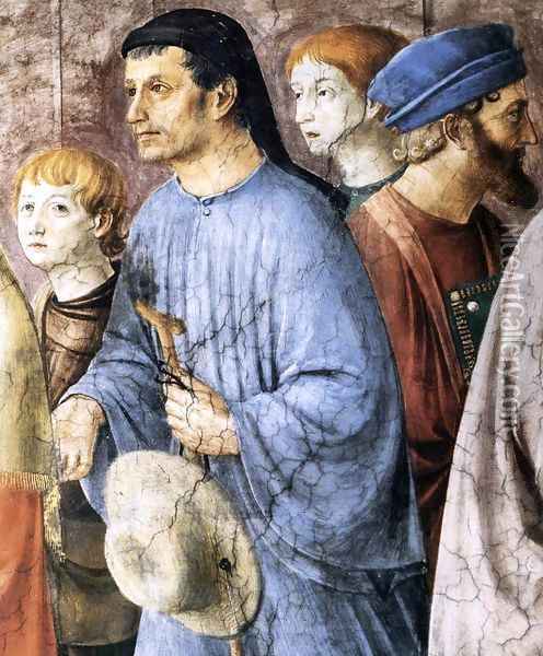 St Stephen Distributing Alms (detail) Oil Painting - Angelico Fra