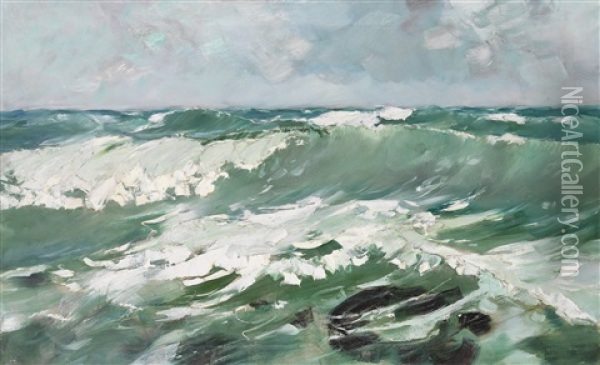 Meereswogen Oil Painting - Karl Hagemeister