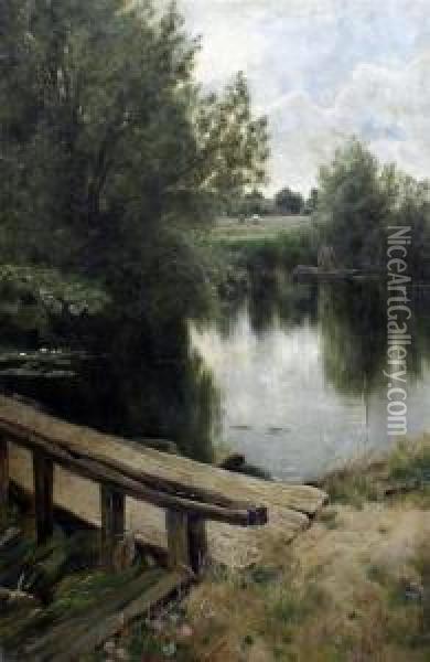 The Fisherman's Corner Oil Painting - John Clayton Adams