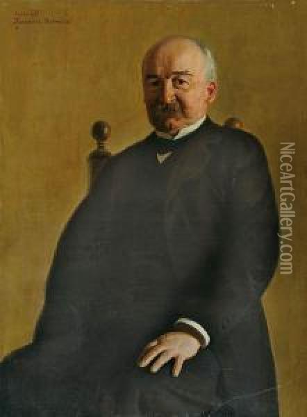 Portret Profesora Mieczyslawa Lazarskiego Oil Painting - Kazimierz Pochwalski