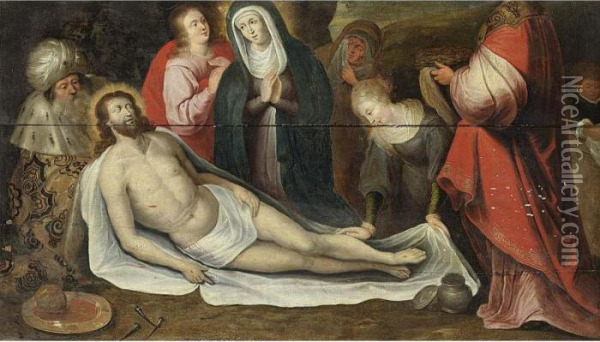 The Entombment Oil Painting - Frans II Francken