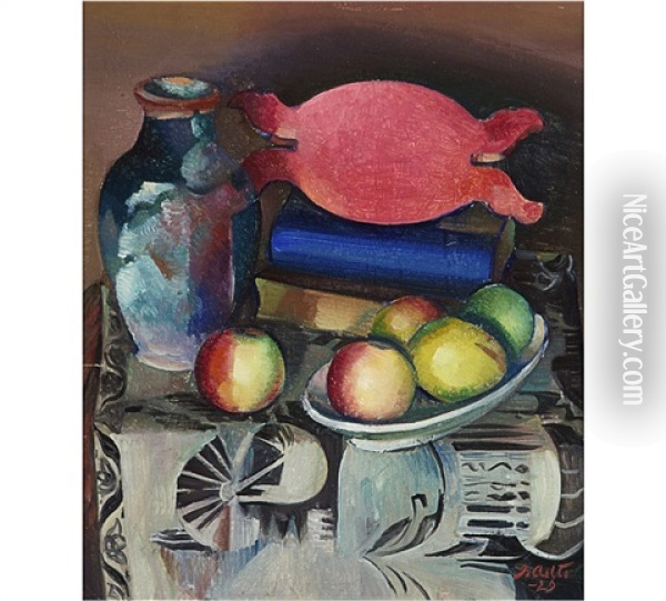Still-life With Fruit Oil Painting - Ilmari Aalto