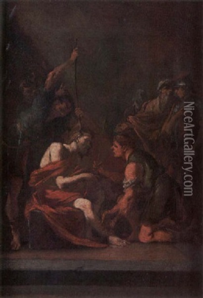 The Mocking Of Christ Oil Painting - Domenico Gargiulo