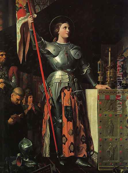 Joan of Arc at the Coronation of Charles VII Oil Painting - Jean Auguste Dominique Ingres
