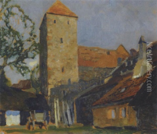 Holl-turm-eger Oil Painting - Alfred Poell