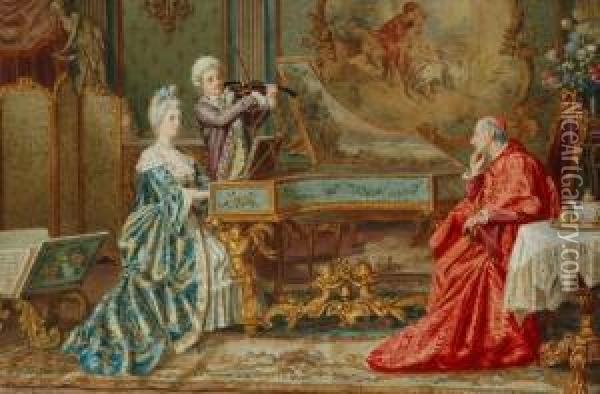 The Cardinal Oil Painting - R., Professor Moretti