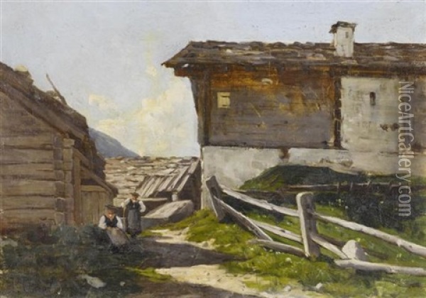 Saviesannes Dans Le Village Oil Painting - Jacques Odier