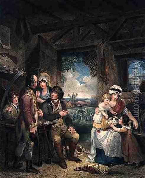 Peace, engraved by John Whessell c.1760-1823, pub. by T. Simpson and Darling and Thompson, 1798 Oil Painting - Henry Singleton