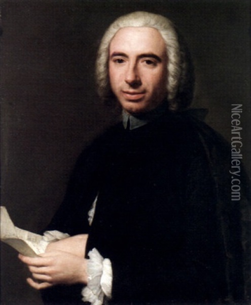 A Portrait Of An Advocate Holding A Letter Oil Painting - Giorgio Domenico Dupra