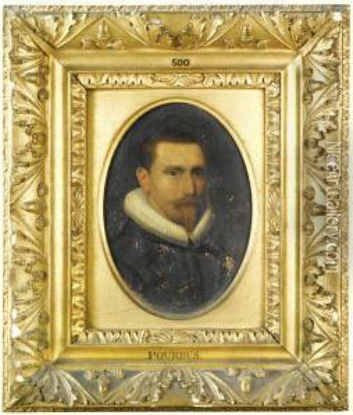 Portrait Of A Nobleman, Head And Shoulders Oil Painting - Pieter Pourbus