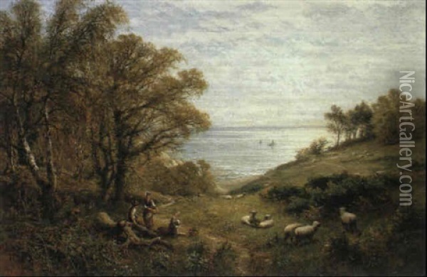 The Path To The Sea Oil Painting - Alfred Augustus Glendening Sr.