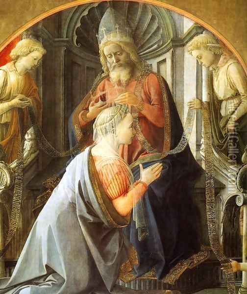 Coronation of the Virgin (detail) Oil Painting - Filippino Lippi