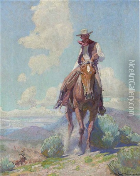 The Trail Foreman Oil Painting - William Herbert Dunton